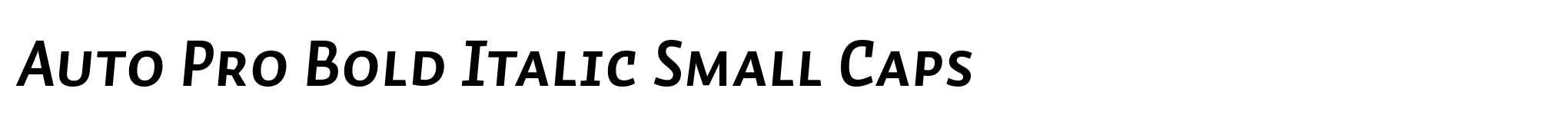 Auto Pro Bold Italic Small Caps image